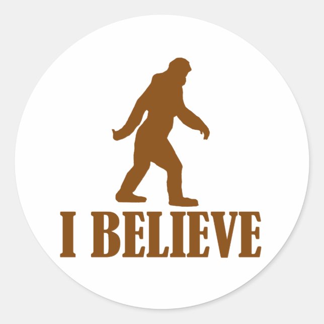 Sticker Rond Bigfoot je crois (Devant)