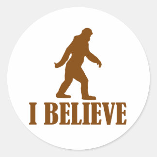 Sticker Rond Bigfoot je crois