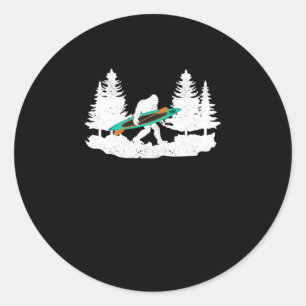 Sticker Rond Bigfoot kayak paddling lake white water canoe