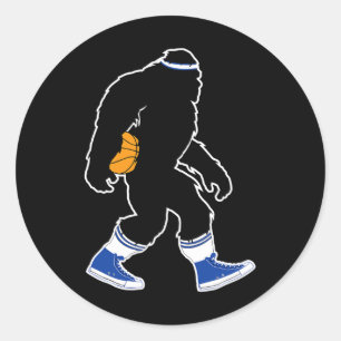 Sticker Rond Bigfoot Retro Bysketbyll cadeau pour Squatch Belie