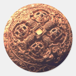 Sticker Rond Bijou de broche de Viking pour les personnes