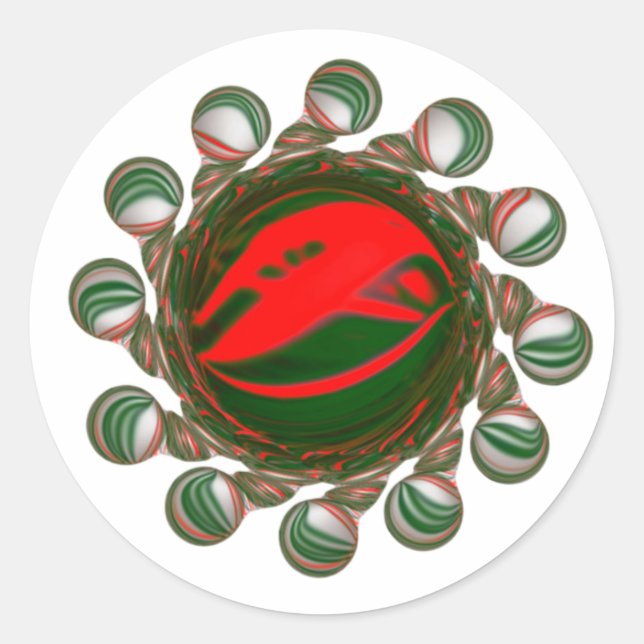 Sticker Rond Bijou Rouge (Devant)