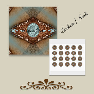 Sticker Rond Bijou Turquoise
