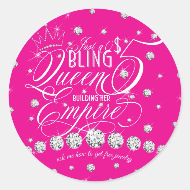 Sticker Rond Bijoux à bille seulement 5 dollars (Devant)