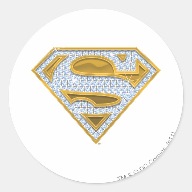 Sticker Rond Bijoux bleu supergirl (Devant)