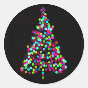Sticker Rond Bijoux en sapin de Noël