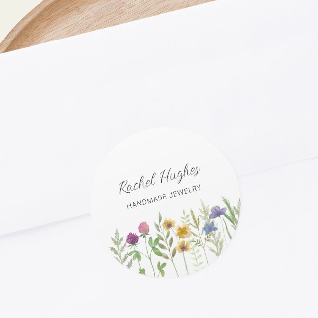 Sticker Rond Bijoux Floral (Créateur téléchargé)
