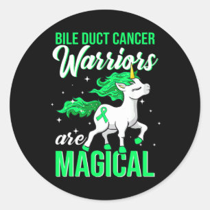 Sticker Rond Bile Duct Cancer Sensibilisation Guerrier Fun Unic