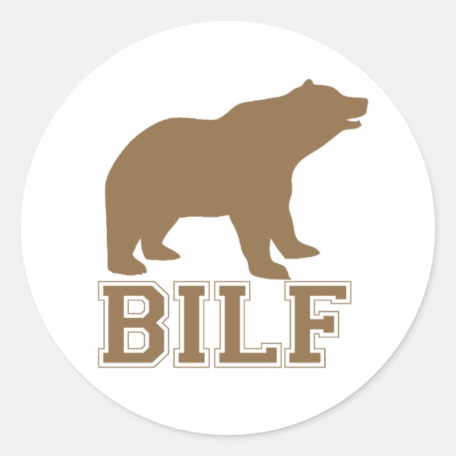 STICKER ROND BILF BROWN (Devant)