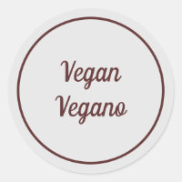 Bilingue Gris Clair Végétalien (Végano) Simple