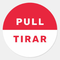 Bilingue Tirer Français Espagnol Rouge Blanc Sécur