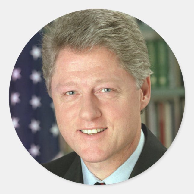 Sticker Rond Bill Clinton (Devant)