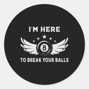 Sticker Rond Billard 8 Ball Snooker Pool Billard Drôle Cadeau