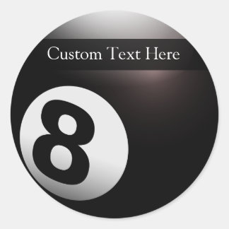 Sticker Rond Billard à 8 balles personnalisées