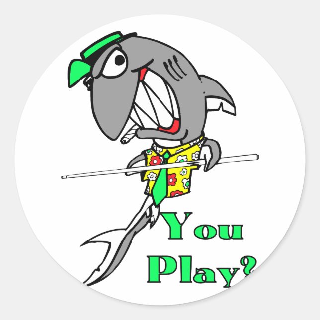 Sticker Rond Billard Amateurs Pool Tirer Cadeaux (Devant)