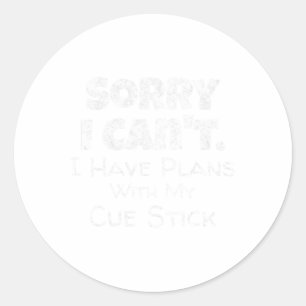 Sticker Rond Billard amusant Cue Stick Citation Billard Snooker