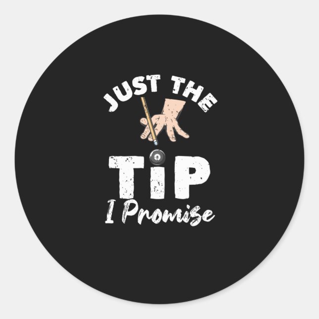 Sticker Rond Billard amusant snooker 8 balle 9 balle (Devant)