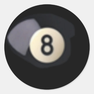 Sticker Rond Billard Ball 8