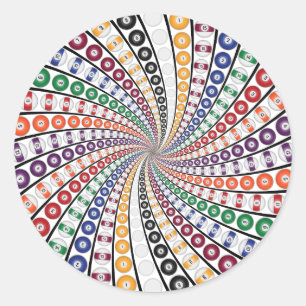 Sticker Rond Billard / Ballons de piscine Vortex :