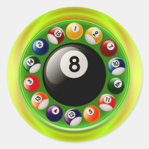 STICKER ROND BILLARD BALLS