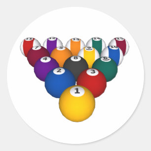 Sticker Rond Billard : Billard : Billard