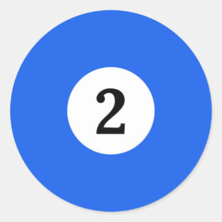 Sticker Rond Billard bleu massif Ball 2
