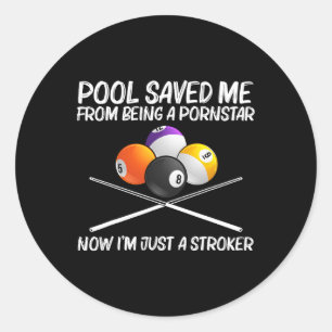 Sticker Rond Billard cool Pour Hommes Femmes Billard 8 Ball Poo