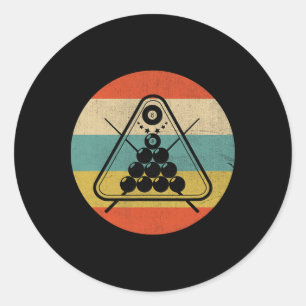 Sticker Rond Billard de billard du billard du billard du billar