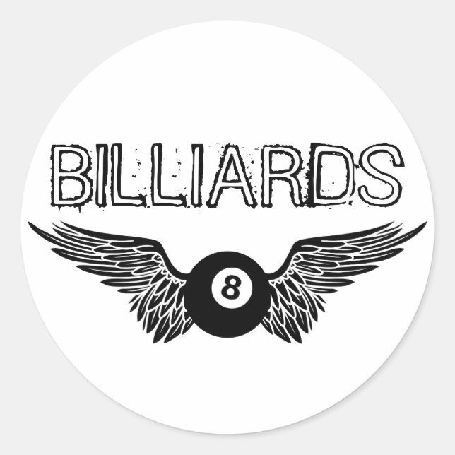 Sticker Rond billard de huit volants (Devant)