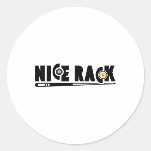 Sticker Rond Billard de piscine en rack Joueur amusant 1