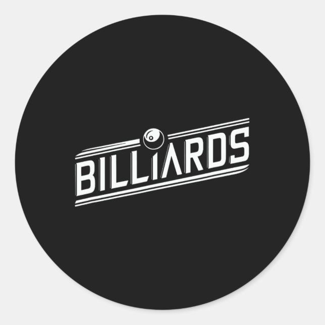 Sticker Rond "billard" - Design élégant (Devant)