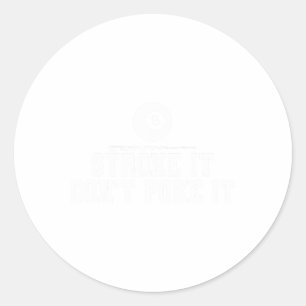 Sticker Rond Billard Drôle Billard Il Ne Le Pose Pas