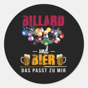 Sticker Rond Billard Et Bière Qui Me Convient Billard Billard S