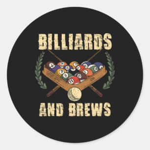 Sticker Rond Billard Et Brûle Conception Décontractée Hangout