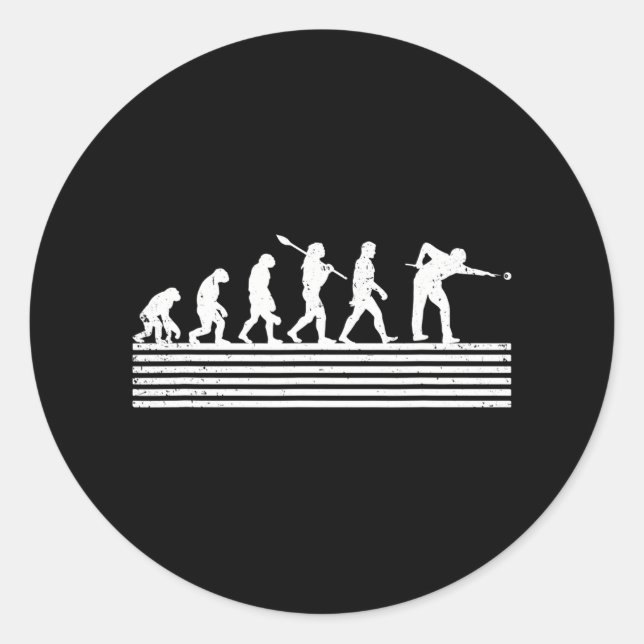 Sticker Rond Billard Evolution Snooker Pool Chalk Billard (Devant)