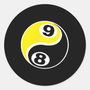 Sticker Rond Billard Pool Shirt 8 Ll 9 Ll Skull Tee