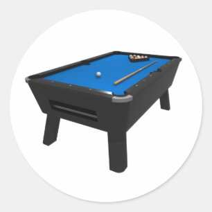 Sticker Rond Billard : Tapis Bleu :