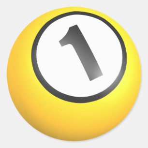 Sticker Rond Billard une balle