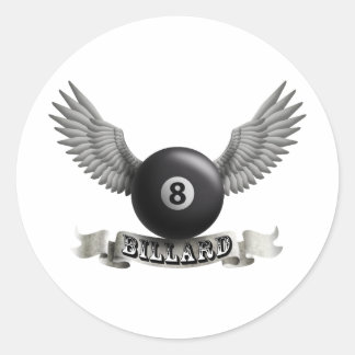 Sticker Rond Billard wings