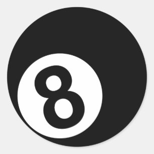 Sticker Rond Billards - 8-Ball
