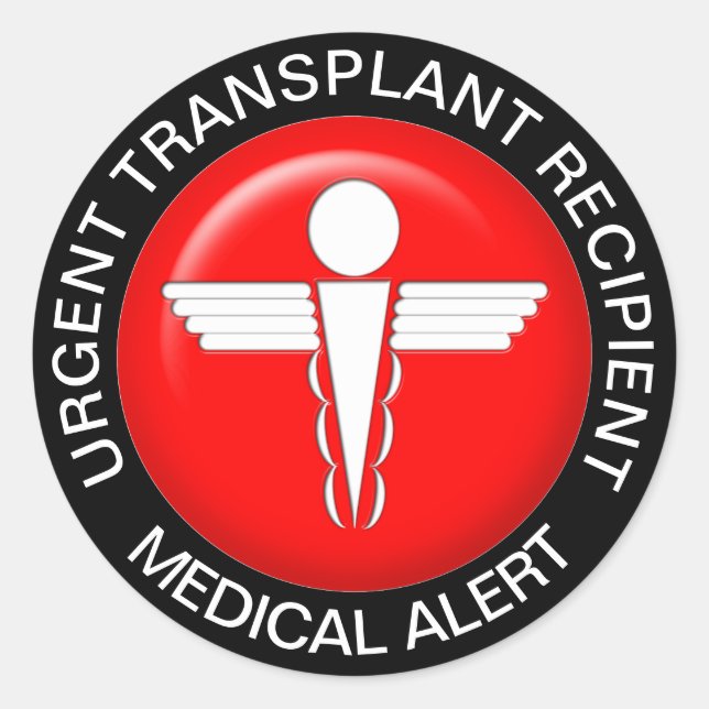 Sticker Rond Billets d'alerte Médicale - Destinataire de la tra (Devant)