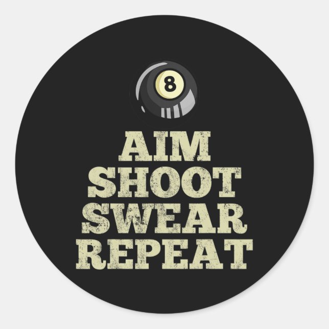 Sticker Rond Billiard (Devant)