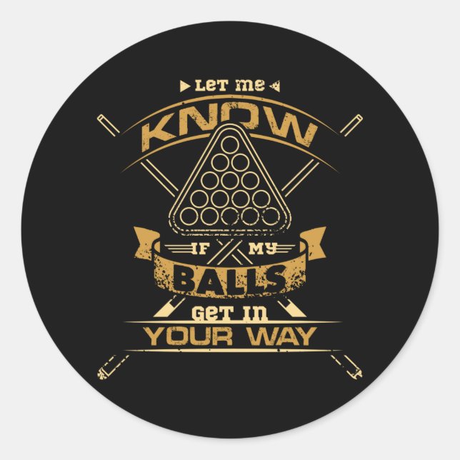 Sticker Rond Billiard Balls (Devant)