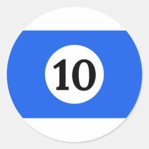 Sticker Rond Billiard Billard Bal Bleu Billiard 10