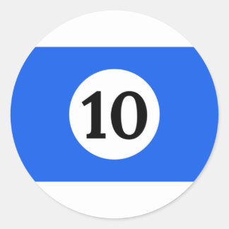 Sticker Rond Billiard Billard Bal Bleu Billiard 10
