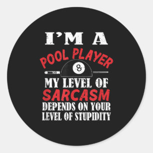 Sticker Rond Billiard Cadeau Billard Billard Billard Snooker, S