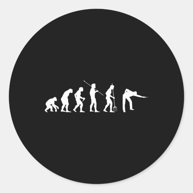 Sticker Rond Billiard Evolution Snooker Pool Chalk Billiard Pla (Devant)