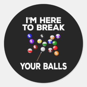 Sticker Rond Billiard Funny Pool