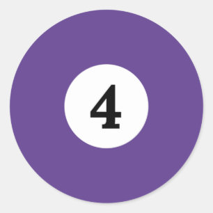 Sticker Rond Billiard Solide Violet Ball 4