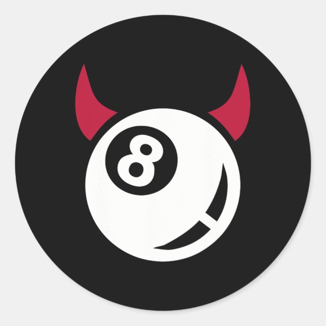 Sticker Rond Billiards Diable (Devant)